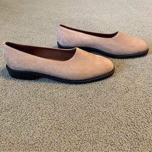 Women's Eddie Bauer Tan Suede Mule Pull-On Shoes Size 12 Loafers Dress Style